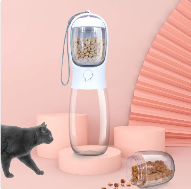 Outdoor Portable Pet Water Bottle, Dual-Use Travel Cup for Cats and Dogs