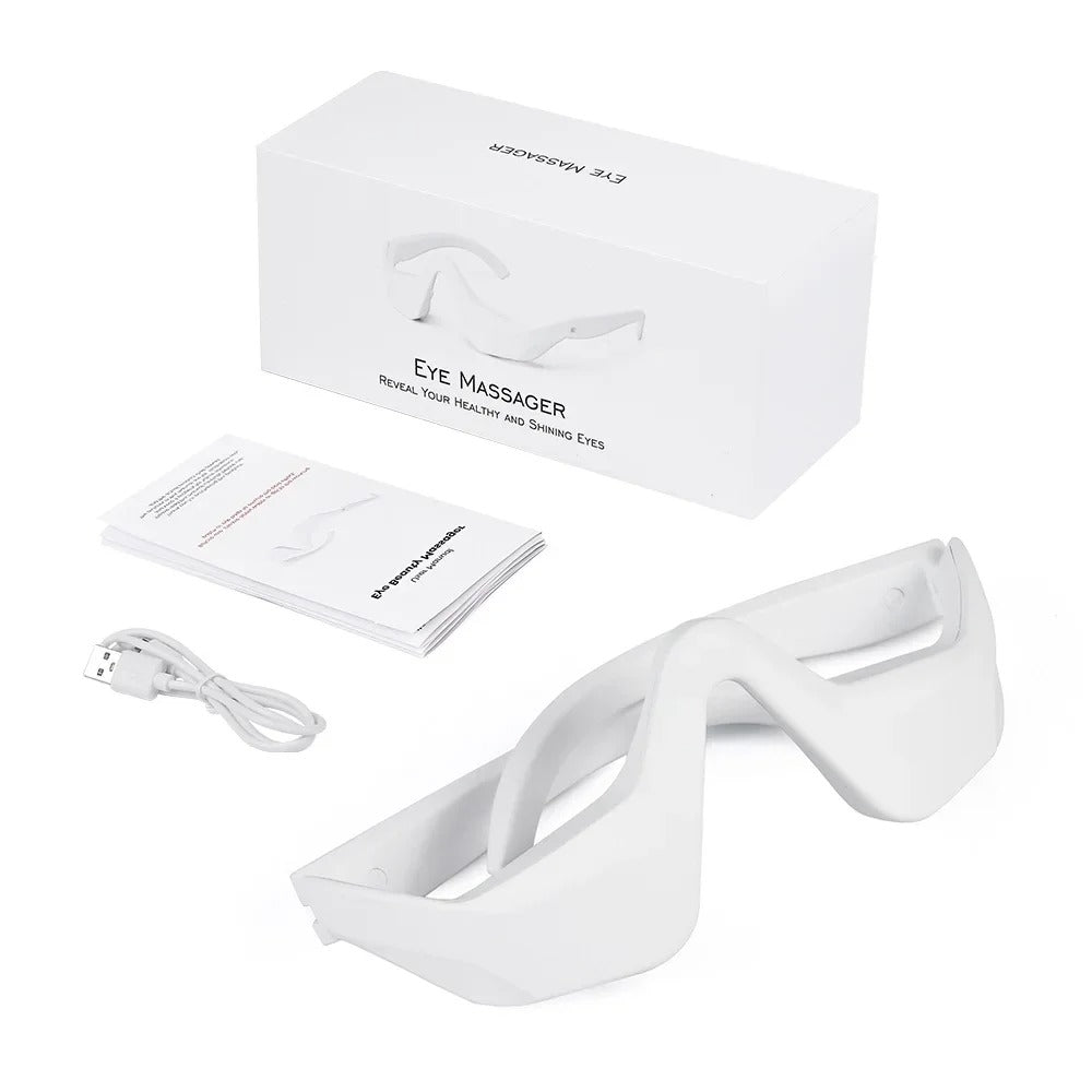 Red Eye Massager Under-Eye Glasses Massager Relieves Eye Fatigue Eyes Massage Glasses Eye Fatigue Relief Massager