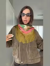 Vintage Tassel Printed Satin Square Scarf Women Fashion Fringe Trim Shawl Accessories 2026 Spring Summer Casual Scarves Shawls